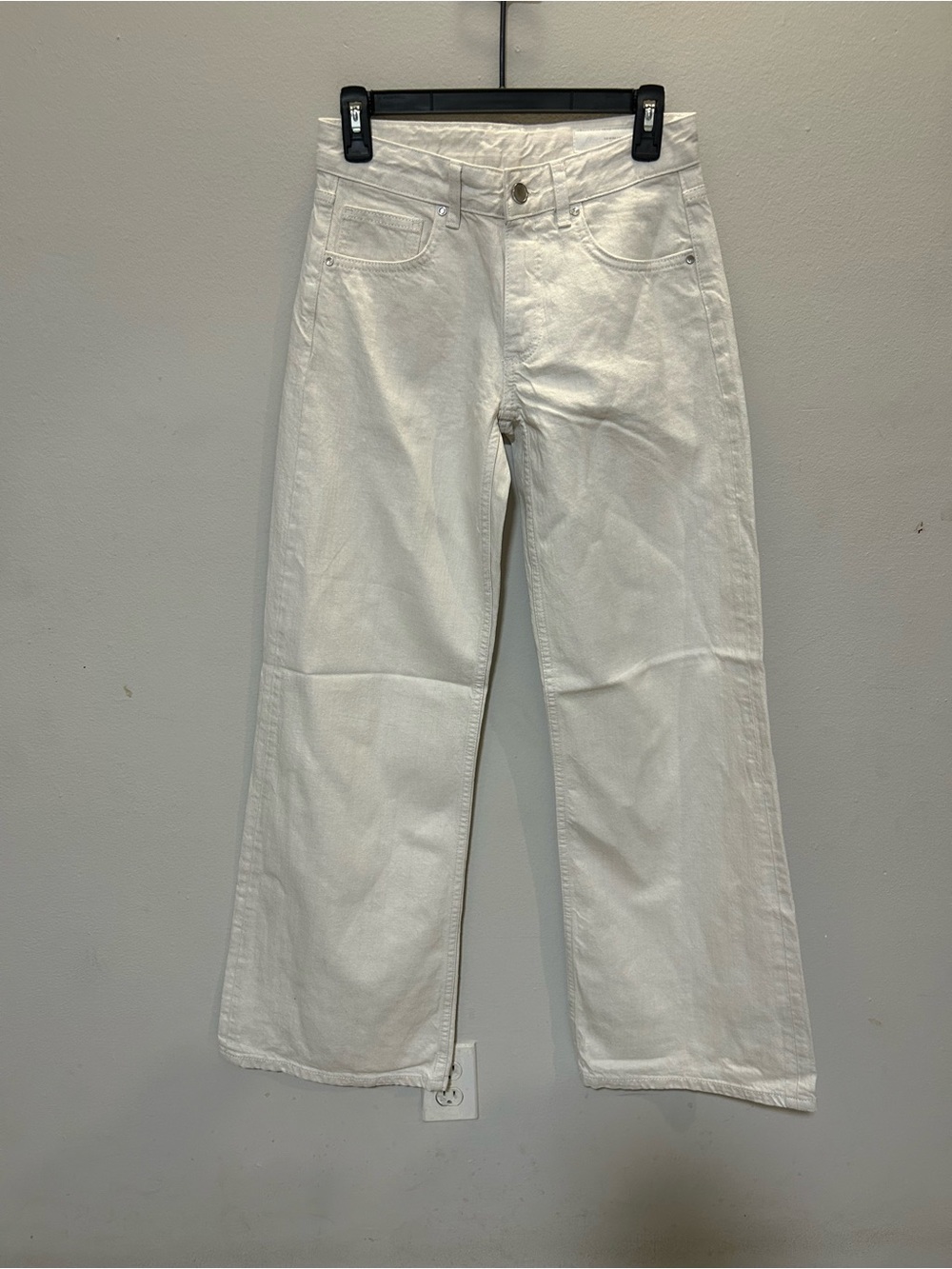 NWOT ZARA Ecru Cream Wide-Leg Jeans - Size EUR 34 / USA 2 #537